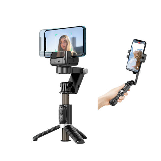 Amazing 2025 Gimbal Stabilizer & Selfie Stick with 360° Auto Rotation, Remote for iPhone & Android – Perfect for Travel and Video Creation